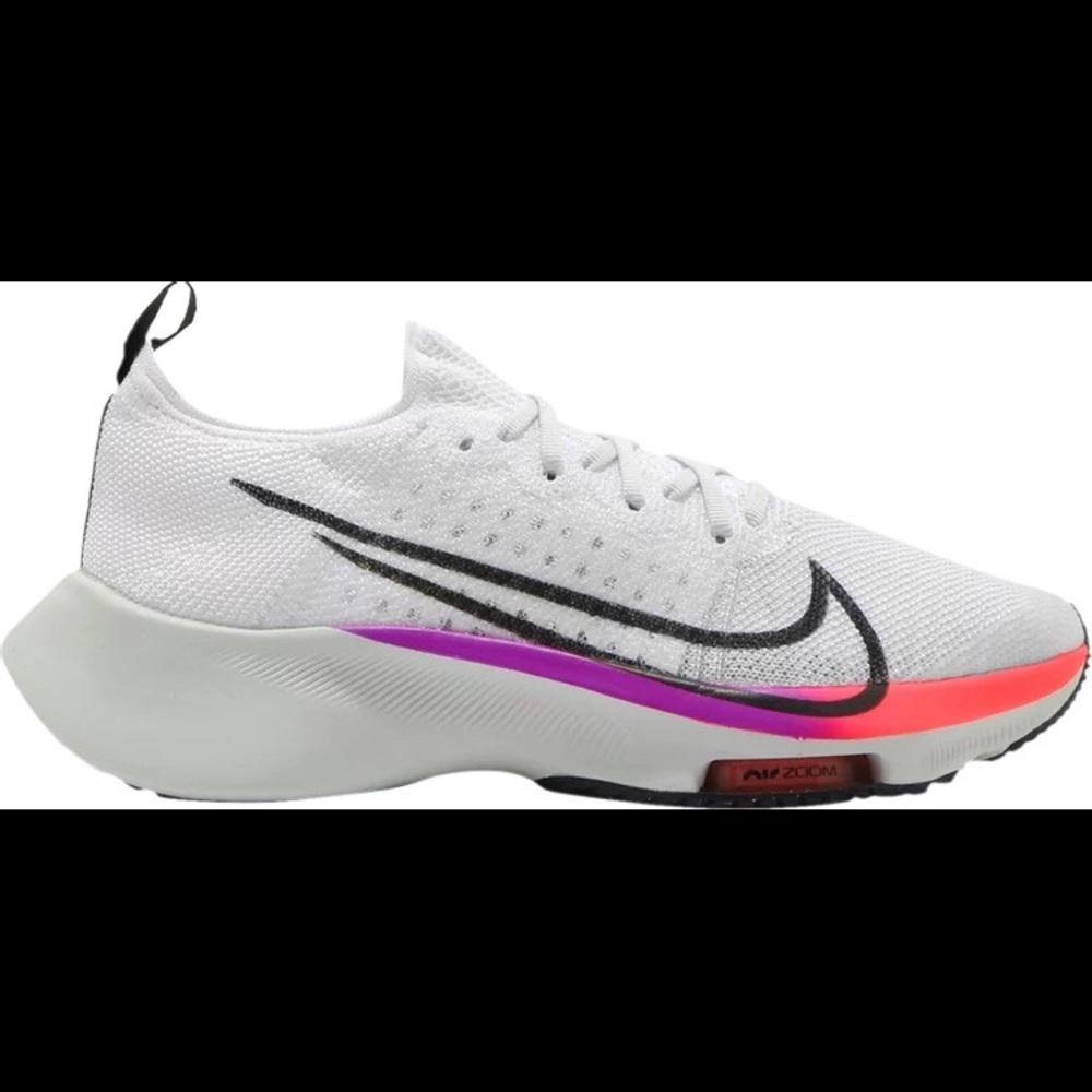 Nike Air Zoom Tempo NEXT% Flyknit White Hyper Violet Flash Crimson (GS)